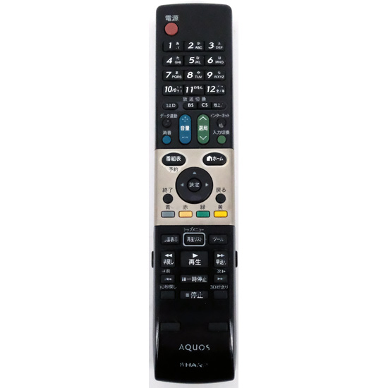 【中古】SHARP製　テレビリモコン GA863WJSA　本体いたみ