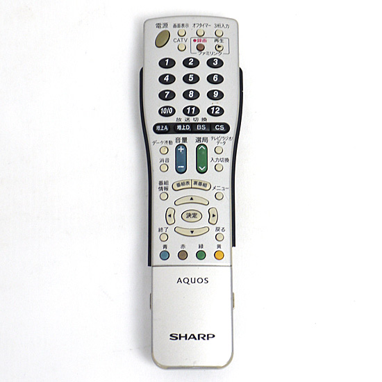 【中古】SHARP製　テレビリモコン　GA661WJSA　本体いたみ
