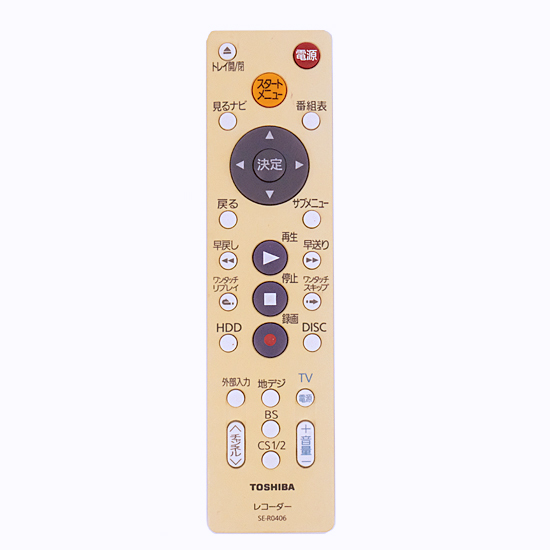 【中古】TOSHIBA　DVDレコーダー用シンプルリモコン SE-R0406(79105467)