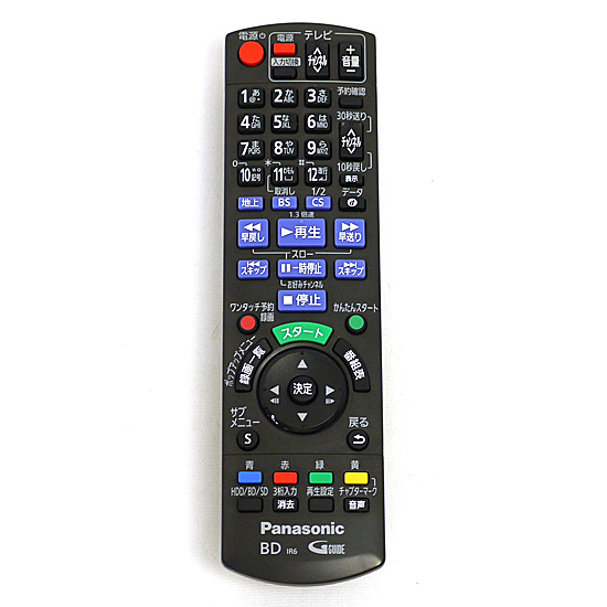 【中古】Panasonic　BD/DVDレコーダー用リモコン　N2QAYB000821