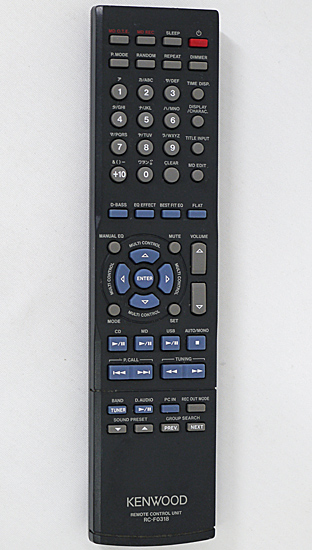 【中古】KENWOOD　オーディオ用リモコン　RC-F0318