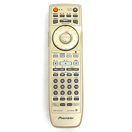 【中古】Pioneer　DVDリモコン　CU-DV038