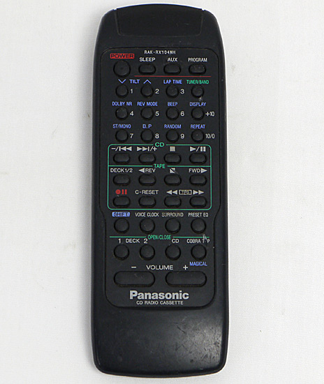 【中古】Panasonic　オーディオリモコン　RAK-RX104WH