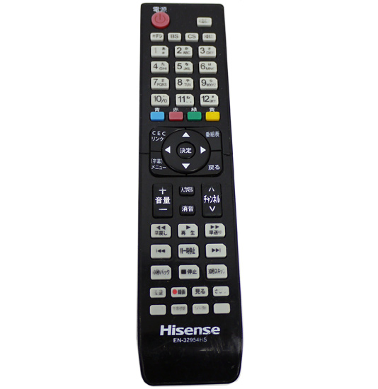 【中古】ハイセンス　液晶テレビ用リモコン　EN-32954HS