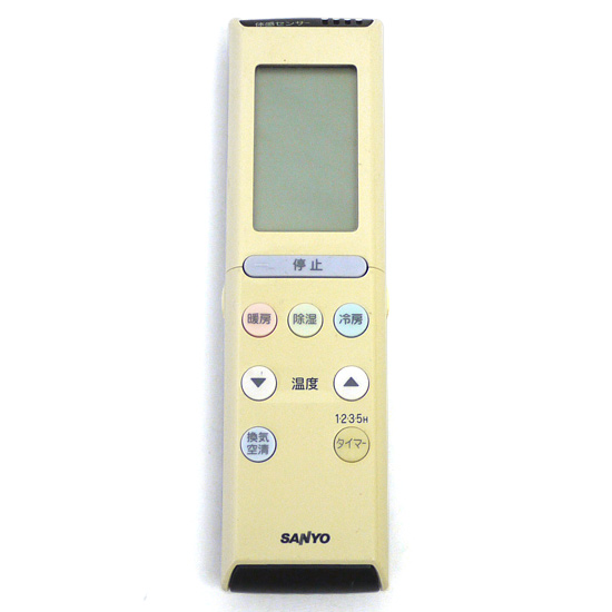 【中古】SANYO製　エアコンリモコン　RCS-DT1　電池カバーなし