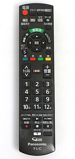 【中古】Panasonic　テレビ用リモコン　N2QAYB000814