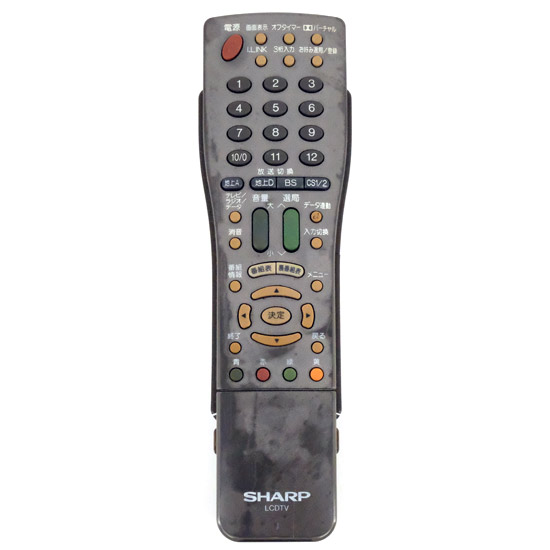 【中古】SHARP製　テレビリモコン GA294WJSA　本体いたみ