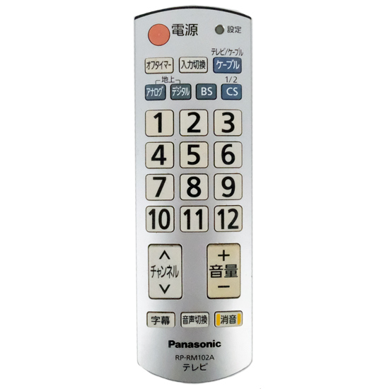 【中古】Panasonic　テレビ用リモコン　RP-RM102A-S