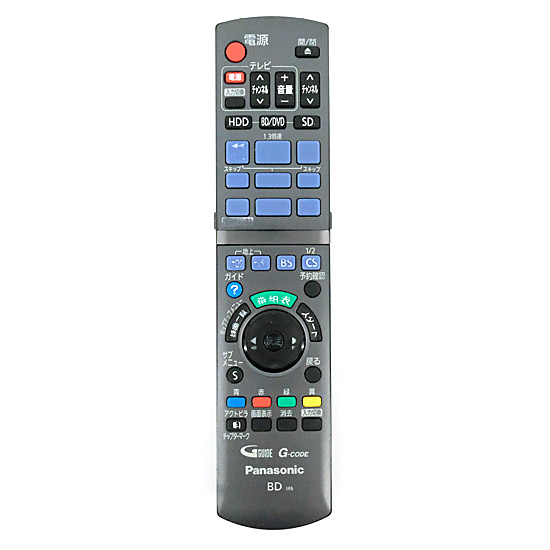 【中古】Panasonic　BD/DVDレコーダー用リモコン　N2QAYB000472　本体いたみ