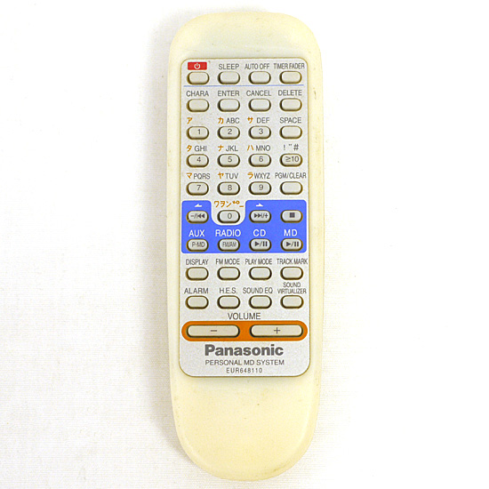 【中古】Panasonic　オーディオリモコン　EUR648110