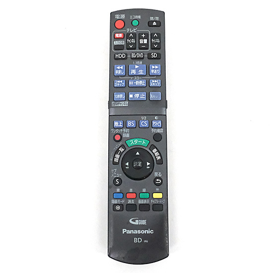 【中古】Panasonic　BD/DVDレコーダー用リモコン　N2QAYB000685　本体いたみ