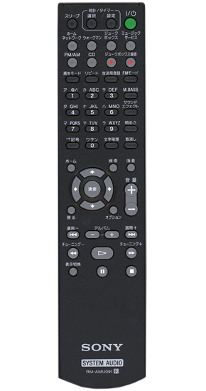 【中古】SONY　オーディオリモコン　RM-AMU091