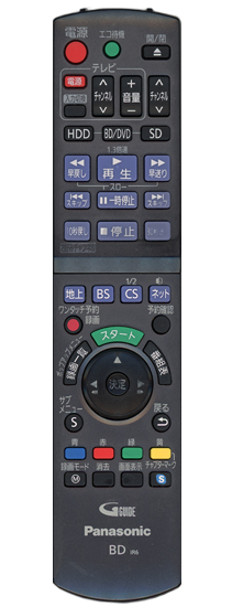 【中古】Panasonic BD/DVDレコーダー DIGA用リモコン N2QAYB000687 本体いたみ