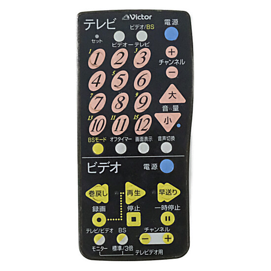 【中古】Victor　テレビ・ビデオ用リモコン　RM-A41