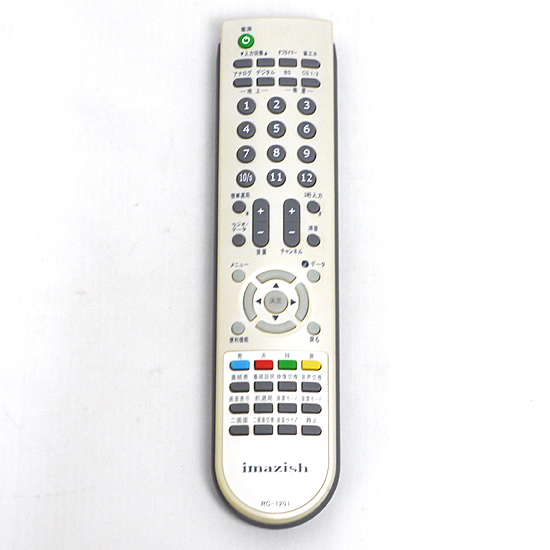 【中古】imazish　テレビリモコン　RC-1201