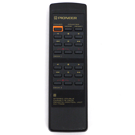 【中古】Pioneer カセットデッキリモコン CU-T022