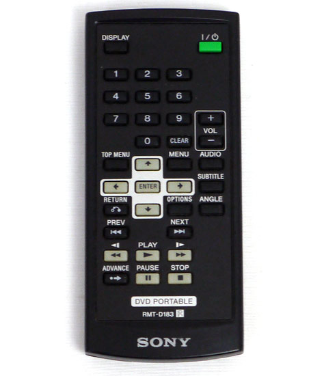 【中古】SONY　ポータブルDVDプレーヤー用リモコン　RMT-D183