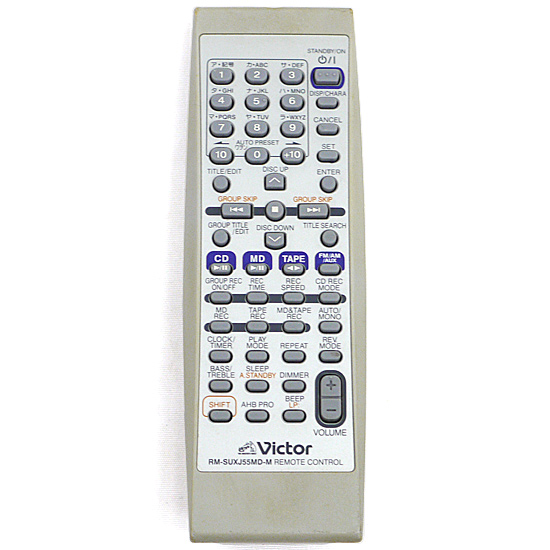 【中古】Victor　オーディオリモコン　RM-SUXJ55MD-M