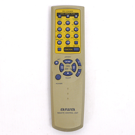 【中古】AIWA　オーディオリモコン　RC-ZAS03