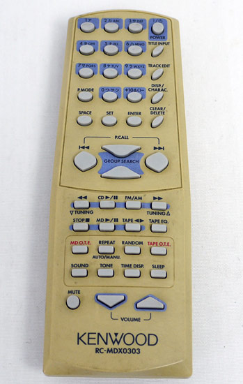 【中古】KENWOOD　オーディオ用リモコン　RC-MDX0303