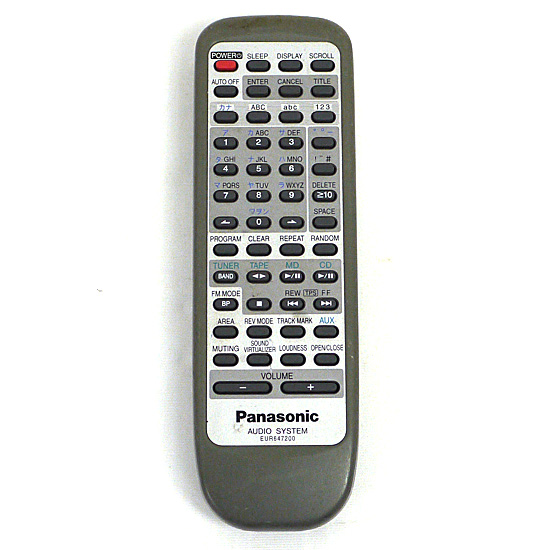 【中古】Panasonic　オーディオリモコン　EUR647200