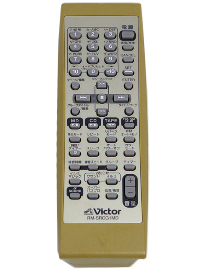 【中古】Victor　オーディオリモコン　RM-SRCG1MD