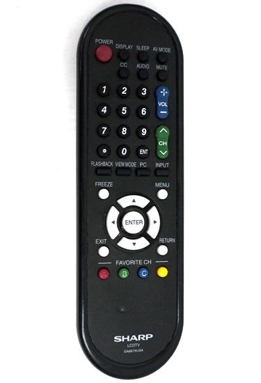 【中古】SHARP製　テレビリモコン　GA667WJSA
