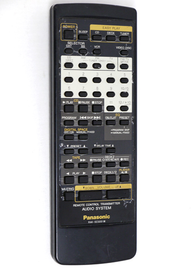【中古】Panasonic　オーディオリモコン RAK-SC5001W