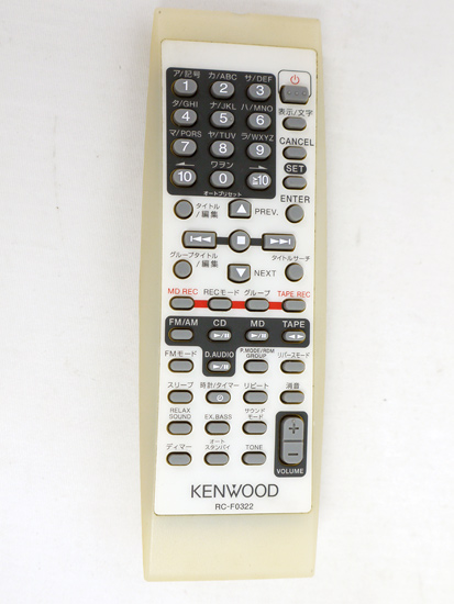 【中古】KENWOOD　オーディオ用リモコン RC-F0322