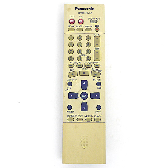 【中古】Panasonic　DVDビデオレコーダー用リモコン EUR7615KM0