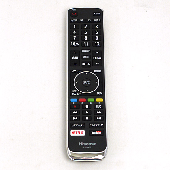 【中古】ハイセンス　液晶テレビ用リモコン　EN3A39