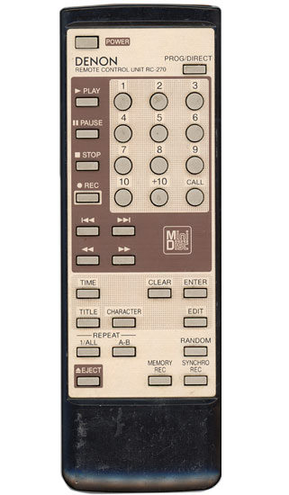 【中古】DENON　オーディオリモコン　RC-270