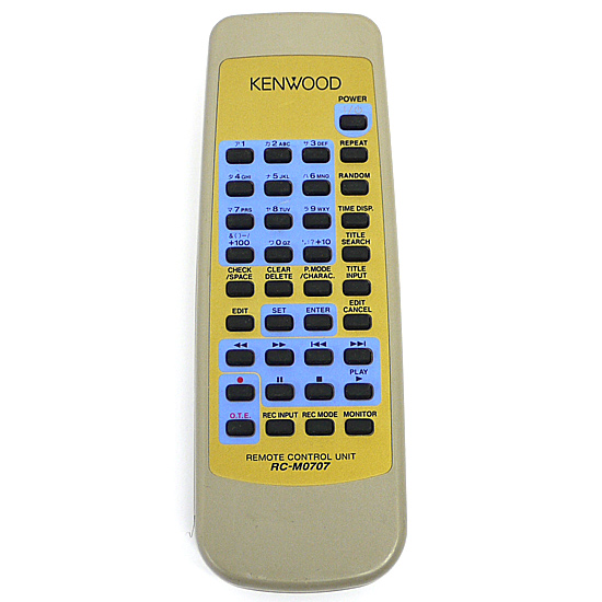 【中古】KENWOOD　オーディオ用リモコン　RC-M0707