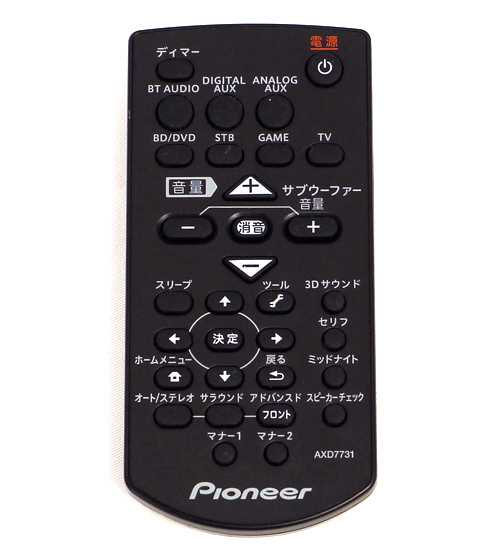 【中古】PIONEER　オーディオリモコン　AXD7731