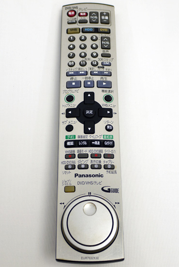 【中古】Panasonic　DVD・VHSリモコン EUR7632X30