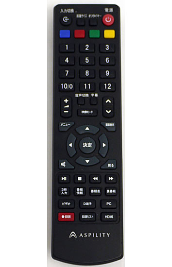 【中古】ASPILITY　テレビ用リモコン　XLF-050A