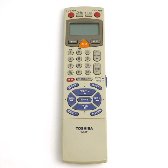 【中古】TOSHIBA製　ビデオリモコン　RM-J11