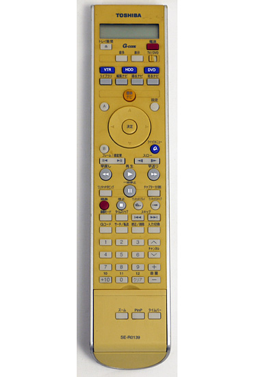【中古】TOSHIBA製　VTR&HDD&DVDレコーダー用リモコン　SE-R0139(79100934)