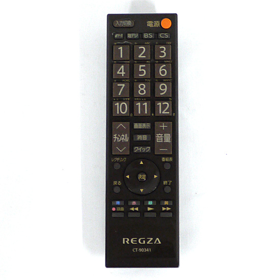 【中古】TOSHIBA　液晶テレビ用リモコン CT-90341 ブラウン