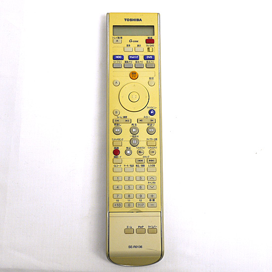 【中古】TOSHIBA製　HDD&DVDレコーダー用リモコン　SE-R0136(79100827)