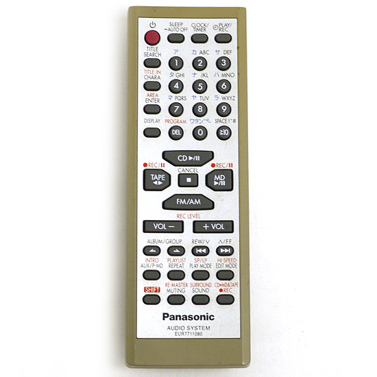 【中古】Panasonic　オーディオリモコン　EUR7711080
