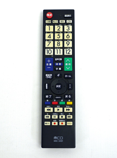 【中古】ミヨシ　テレビ用リモコン シャープ アクオス対応　MRC-SH01