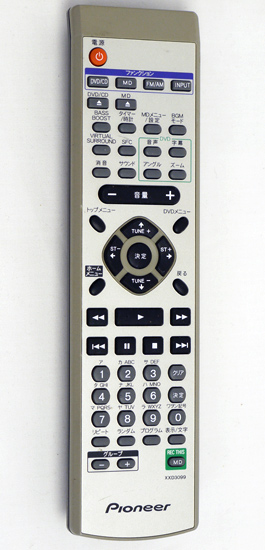 【中古】PIONEER　オーディオリモコン　XXD3099