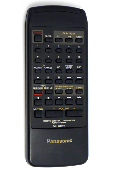 【中古】Panasonic　オーディオリモコン　RAK-SC309W