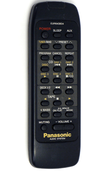 【中古】Panasonic　オーディオリモコン　EUR643804