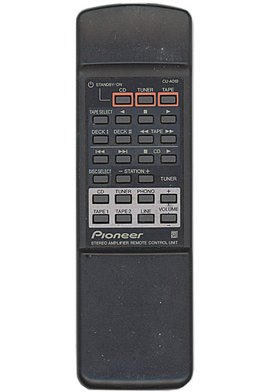 【中古】PIONEER　オーディオリモコン　CU-A019