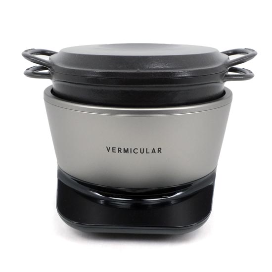 【中古】Vermicular　ライスポットミニ 専用レシピブック付 3合　RP19A-SV　ソリッドシルバー　未使用
