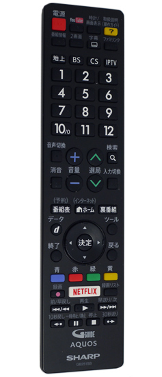 【中古】SHARP製　液晶テレビ用リモコン　GB251SB