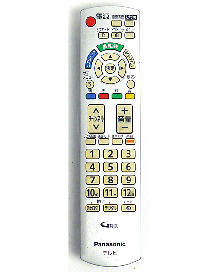 【中古】Panasonic　テレビ用リモコン　N2QAYB000327
