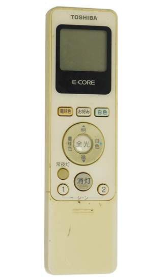 【中古】TOSHIBA　LEDシーリングライト用リモコン　FRC-194T(W)